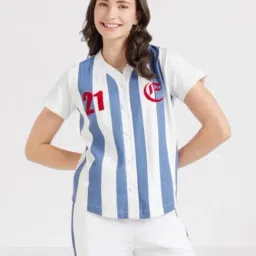 EDRIO Blue Cotton Striped Shirt-picture-11
