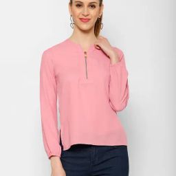 KASSUALLY Pink Relaxed Fit Top-image-36