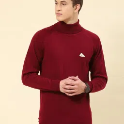 Monte Carlo Red Wool Blend Regular Fit Solid Pullover image 1