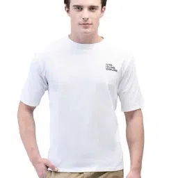 Woodland White Regular Fit Crew T-Shirt-image-14