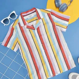 Pantaloons Junior Multicolor Striped Shirt-picture-48