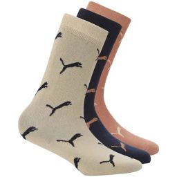 Puma Multicolor Cotton Logo Socks Set of 3-image-46