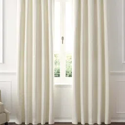 GM Off-White Polyester Curtain - Set of 2 image 1