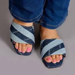 Vaidaan Women Printed Open Toe Flats with Bows-15