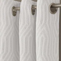 GM White Polyester Curtain - Set of 2 image 3
