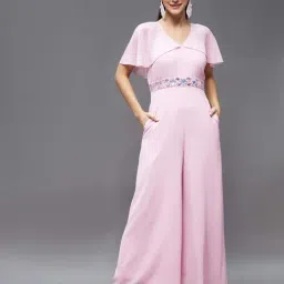 Miss Chase Pink Embellished Jumpsuit-image-50