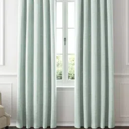 GM Light Green Polyester Curtain - Set of 2 image 1