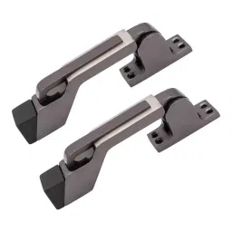 Atom 15.24 cm (6 inch) White Metal Grey and Silver Door Stopper (Pack of 2)-image-27