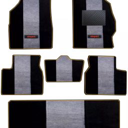 Elegant Edge Black And Beige Carpet Car Mat Compatible With Mahindra Marazzo-image-52