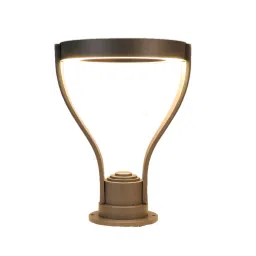 ELIANTE JS-1050-GL- Small Grey Aluminium Gate Light Without Bulb image 3