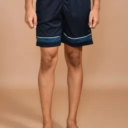 SKYKNIT Men Striped Regular Fit Mid-Rise Sports Shorts-picture-36