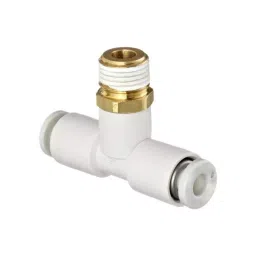 SMC Branch Tee Fitting 3/8 inch (9.5 mm) Connection Screw and 10 mm Tube Size, KQ2T10-03AS-42