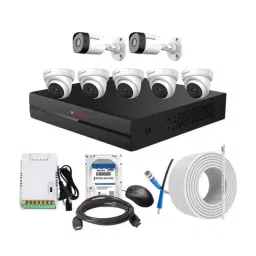 CP PLUS CCTV Combo Kit 2.4 MP Full HD Audio Indoor & Outdoor with 8 Channel DVR 5 Dome, 2 Bullet Camera, 8 Channel SMPS, 70 m Cable 500 GB HDD & Connectors-image-71