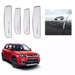 SPREADX Plastic Car Stylish I-pop White Colour Elegant Door Guard Protection Universal Type  Suitable for Maruti Suzuki Brezza (Set of 4 Pcs)-14