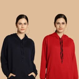 Vimal Jonney Navy & Maroon Sweatshirt - Pack Of 2-image-6
