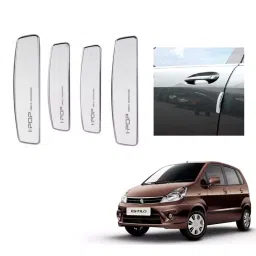 SPREADX Plastic Car Stylish I-Pop White Colour Elegant Door Guard Protection Universal Type Suitable for Maruti Suzuki Zen Estilo (Set of 4 Pcs)-picture-26