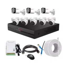 CP PLUS CCTV Combo Kit 2.4 MP Full HD Audio Indoor & Outdoor with 8 Channel DVR 5 Dome, 3 Bullet Camera, 8 Channel SMPS, 70 m Copper Cable & Connectors-image-77