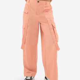 The Souled Store Pink Cotton Relaxed Fit Cargo Pants-image-18