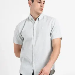 Red Tape Green Loose Fit Self Pattern Shirt-image-96