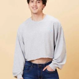 Being Human Grey Regular Fit Logo Print Sweatshirt-picture-39