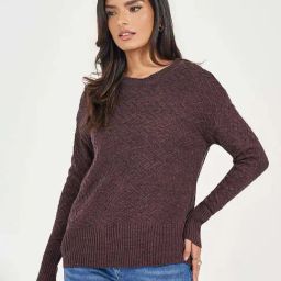 Styli Purple Plain Sweater-33