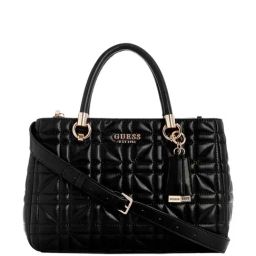 GUESS Black Quilted Satchel-picture-24