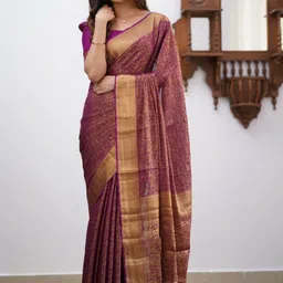 Visit Wear Ethnic Motifs Woven Design Zari Pure Silk Banarasi Saree-image-50