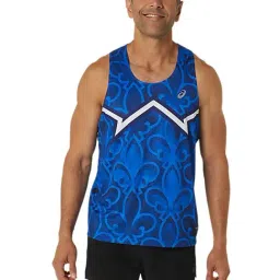 Asics Blue Regular Fit Printed Gym Vest-image-25
