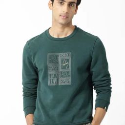 Rare Rabbit Green Regular Fit Graphic Sweatshirt-33