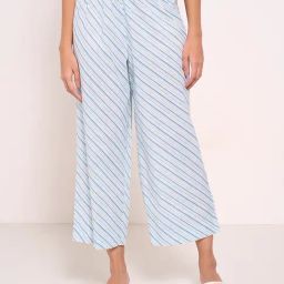 Rangmanch By Pantaloons Blue Flare Fit Printed Trousers-image-95
