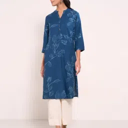 Rangmanch By Pantaloons Blue Regular Fit Printed Kurta-picture-19
