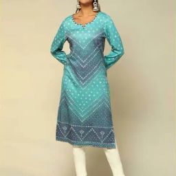 Rangriti Sage Green Regular Fit Printed Kurta-picture-22