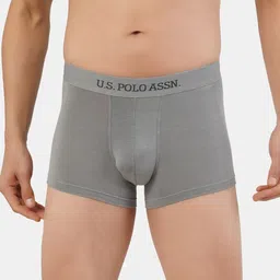 U.S. POLO ASSN. MEN SOLID LIGHT GREY TRUNKS-picture-20