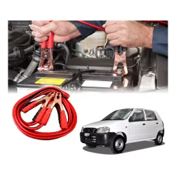 Auto Pearl 2.29 m (7.5 Ft) 500 A Heavy Duty Booster Anti Tangle Battery Jumper Cable for Maruti Suzuki Alto (Pack of 2)-75