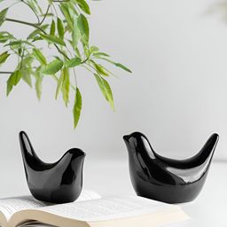 Claymistry Black & White 4 Pieces Birds Figurine Showpieces-image-15
