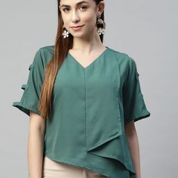 Ives Green Layered Crepe Top-image-17