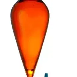 Abgil 5000ml Amber Color Pear Shape Separating Funnel with Interchangeable Stopper and Ptfe Stopcock ABG1687 image 1