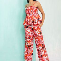EROTISSCH Summer Shines Printed Top With Trousers Co-Ords-image-29