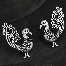 ATIBELLE Oxidised Contemporary Studs-47