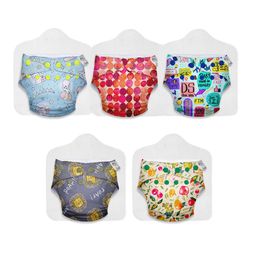 SuperBottoms Cloth Diapers for babies with 5 organic cotton inserts/ pads-Multicolour Pack of 5-82