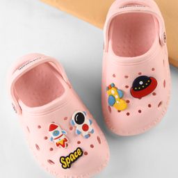 Cute Walk by Babyhug Clogs Space Appliques - Pink-picture-17