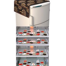 Dakshya Industries Fridge Top Cover and Fridge Mat Combo Set of 5-picture-37