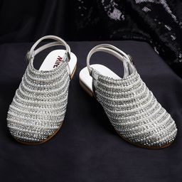 Mine Sole Pearl Detailed Sandals - White-image-41