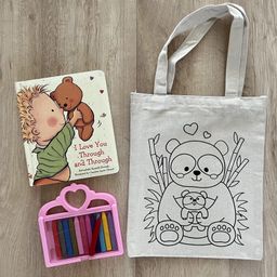 Little Canvas DIY Colouring Love my baby Tote Bag-9