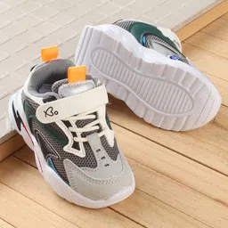Babyoye Velcro Closure Sneaker Shoes -Grey-picture-33