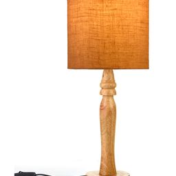 Green Girgit Round Lamp with Jute Shade- Brown image 4