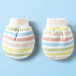 Ben Benny Interlock Knit Cap Mitten & Booties Set with Stripe Print Multicolor - Diameter 10 cm image 4