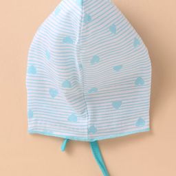OHMS Interlock Knit Knotted Cap Mittens & Booties with Hearts Print Light Green - Diameter 10 cm image 5