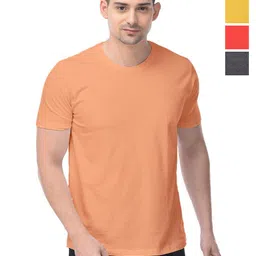 COLOR CAPITAL Unisex Pack Of 4 Solid Round Neck Cotton T-shirts-image-71