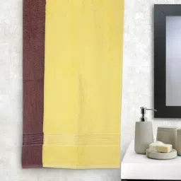 Bianca D'ross Brown & Yellow 380 GSM Bath Towels - Set of 2-38